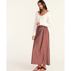 J.Crew Wrap slip skirt in polka dot